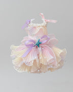 Sweet Together Pastel Rainbow Pet Dress (Dog & Cat) – Short Style or Full Gown