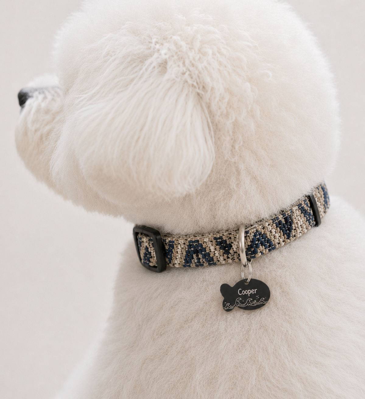 Ocean Waves Pet Tag Template