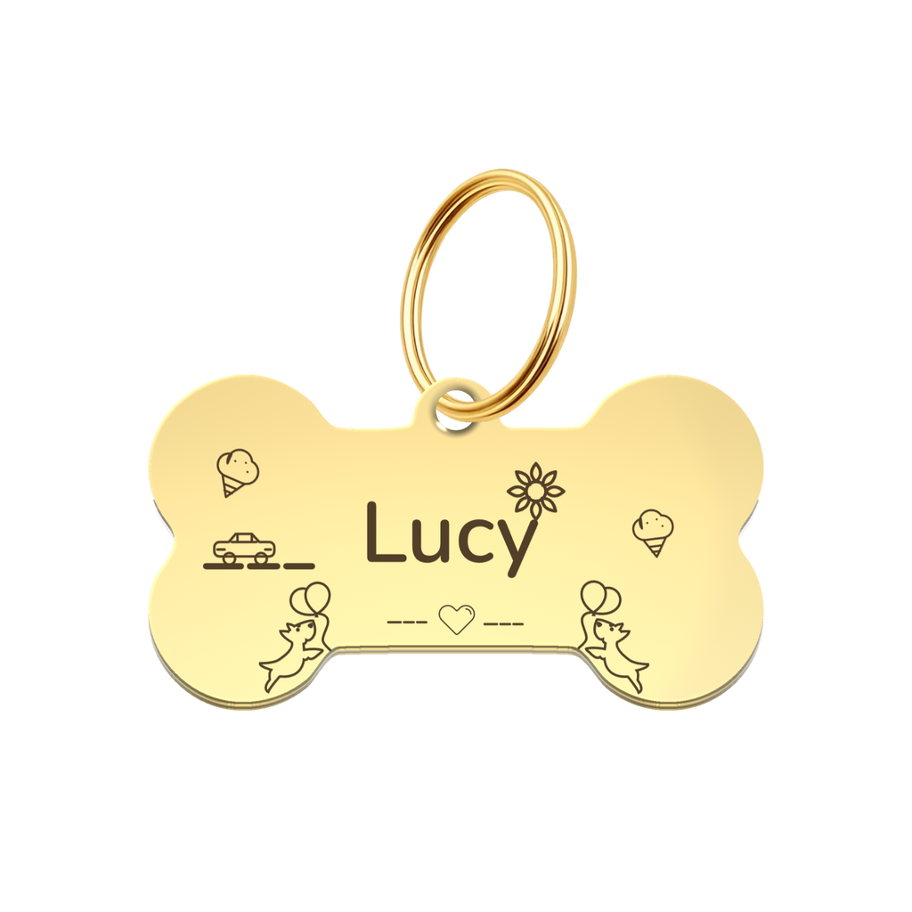 Safe & Loved Custom Bone Pet Tag