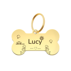 Safe & Loved Custom Bone Pet Tag