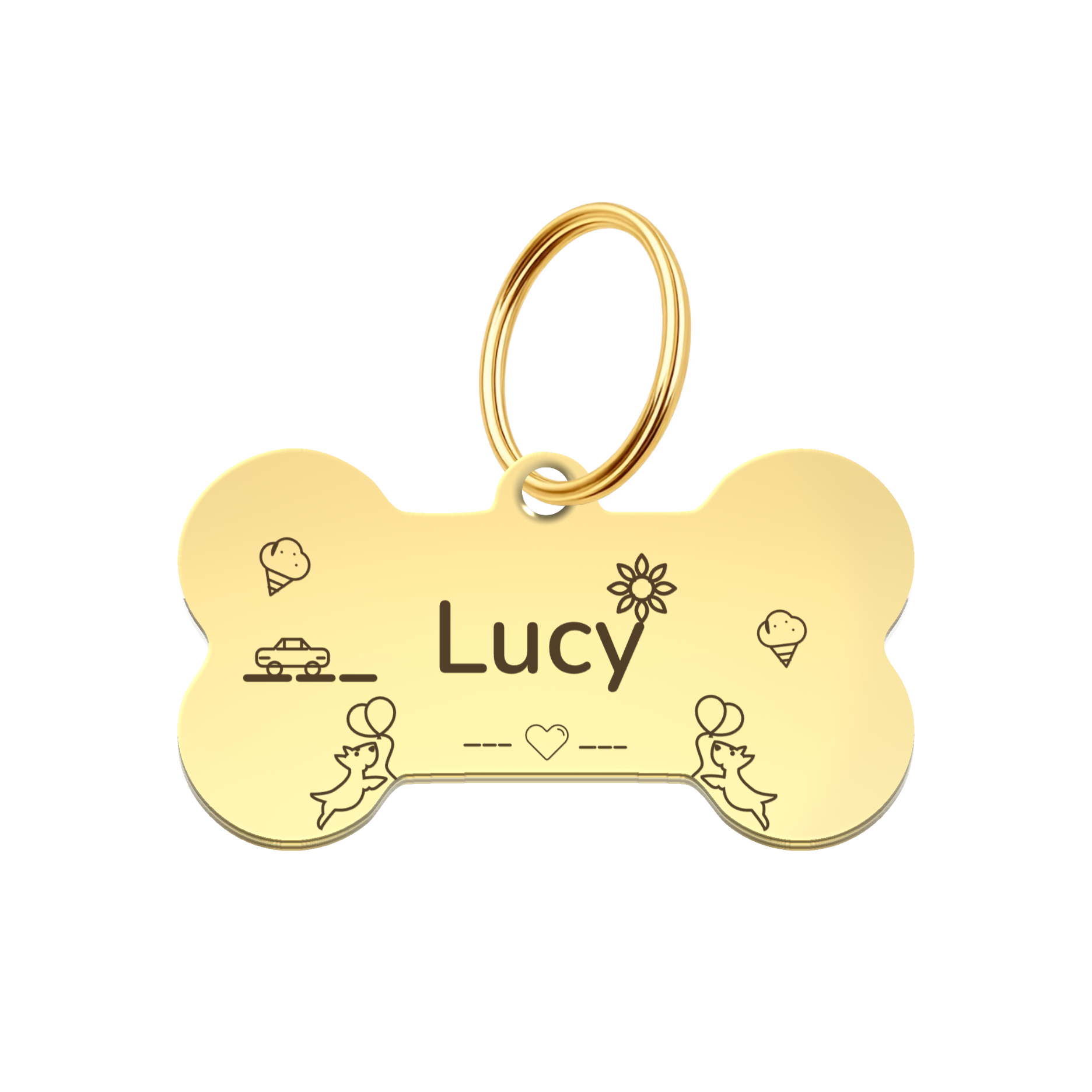 Safe & Loved Custom Bone Pet Tag