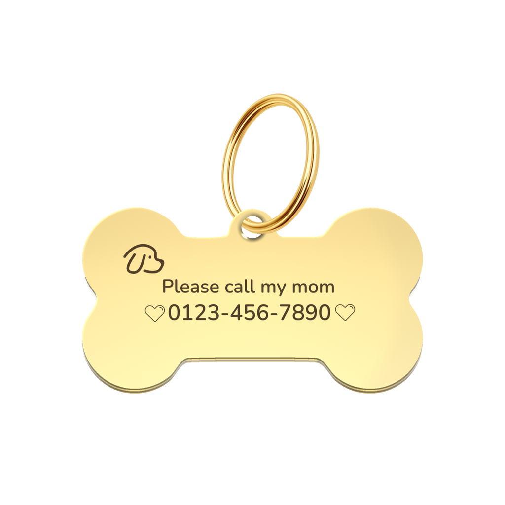 Safe & Loved Custom Bone Pet Tag