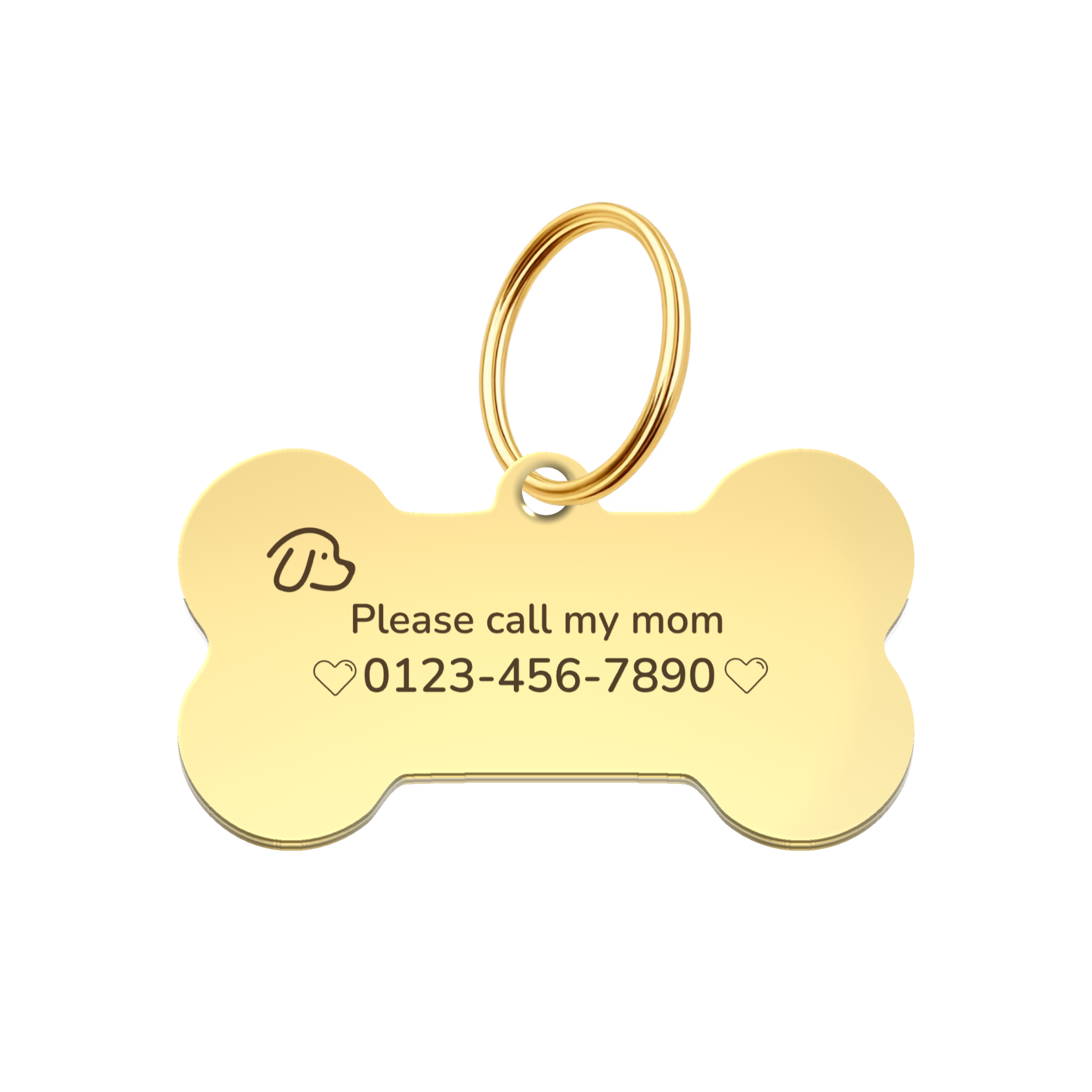 Safe & Loved Custom Bone Pet Tag
