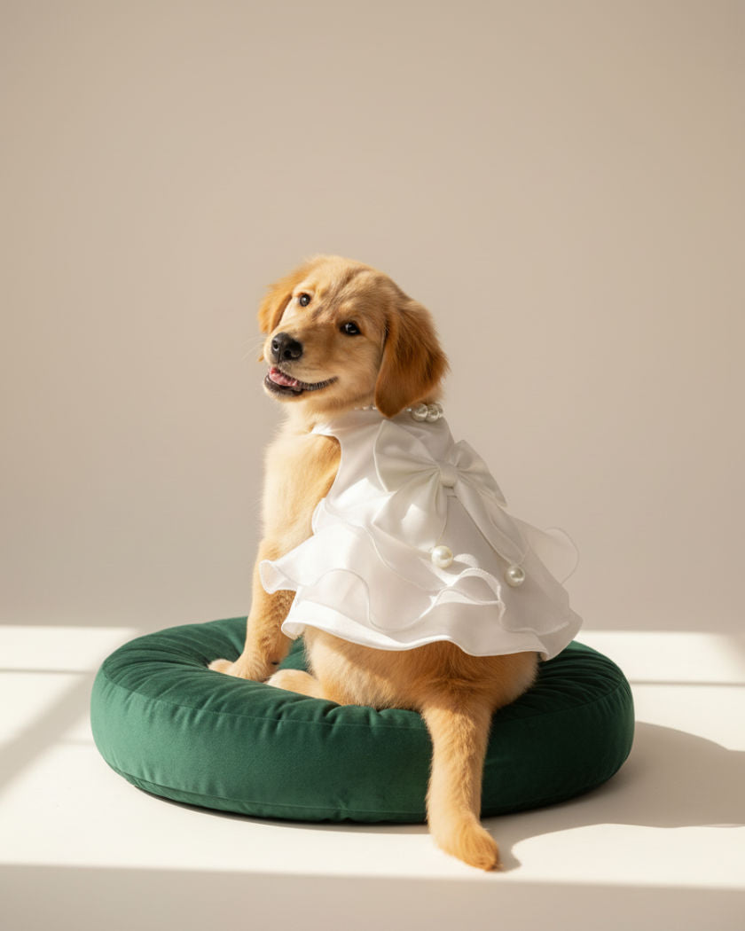 Happily Together White Formal Pet Dress (Dog & Cat) – For Wedding & Birthday