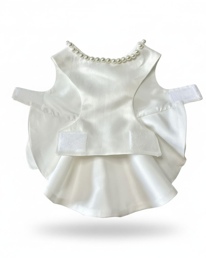 Happily Together White Formal Pet Dress (Dog & Cat) – For Wedding & Birthday