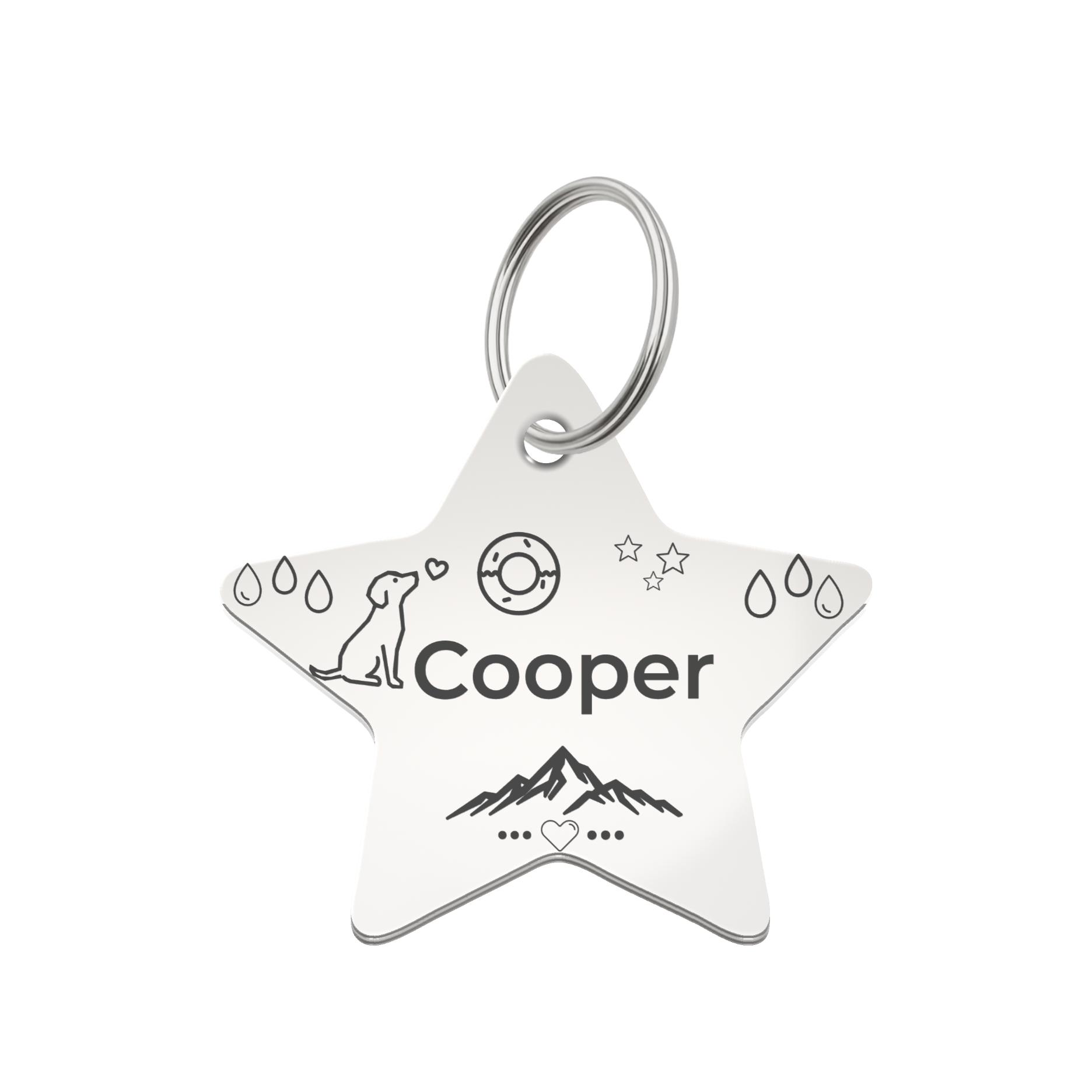 Mountain Star Pet Tag Template