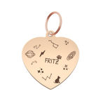 Cosmic Heart Pet Tag Template