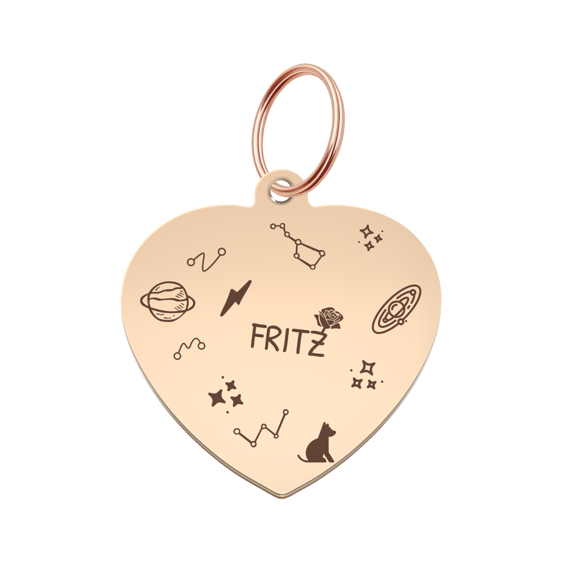 Cosmic Heart Pet Tag Template