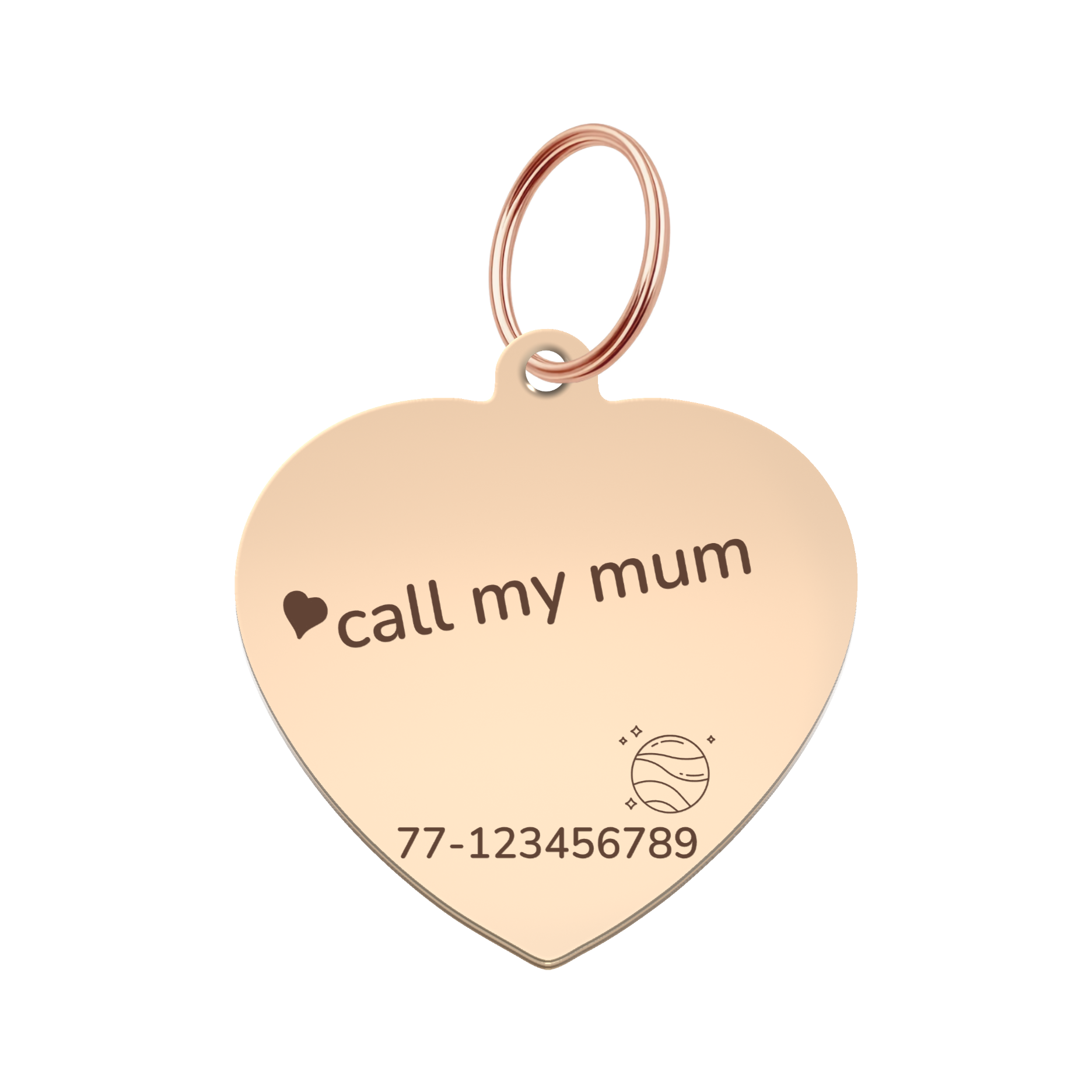 Cosmic Heart Pet Tag Template