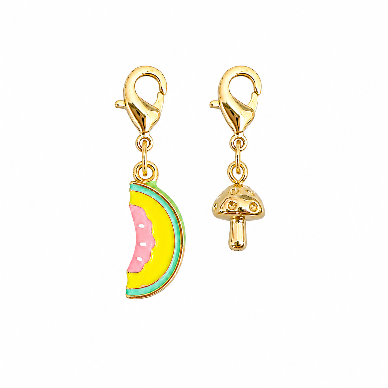 Watermelon & Mushroom Charm Set
