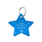 To the Moon Custom Star Pet ID Tag