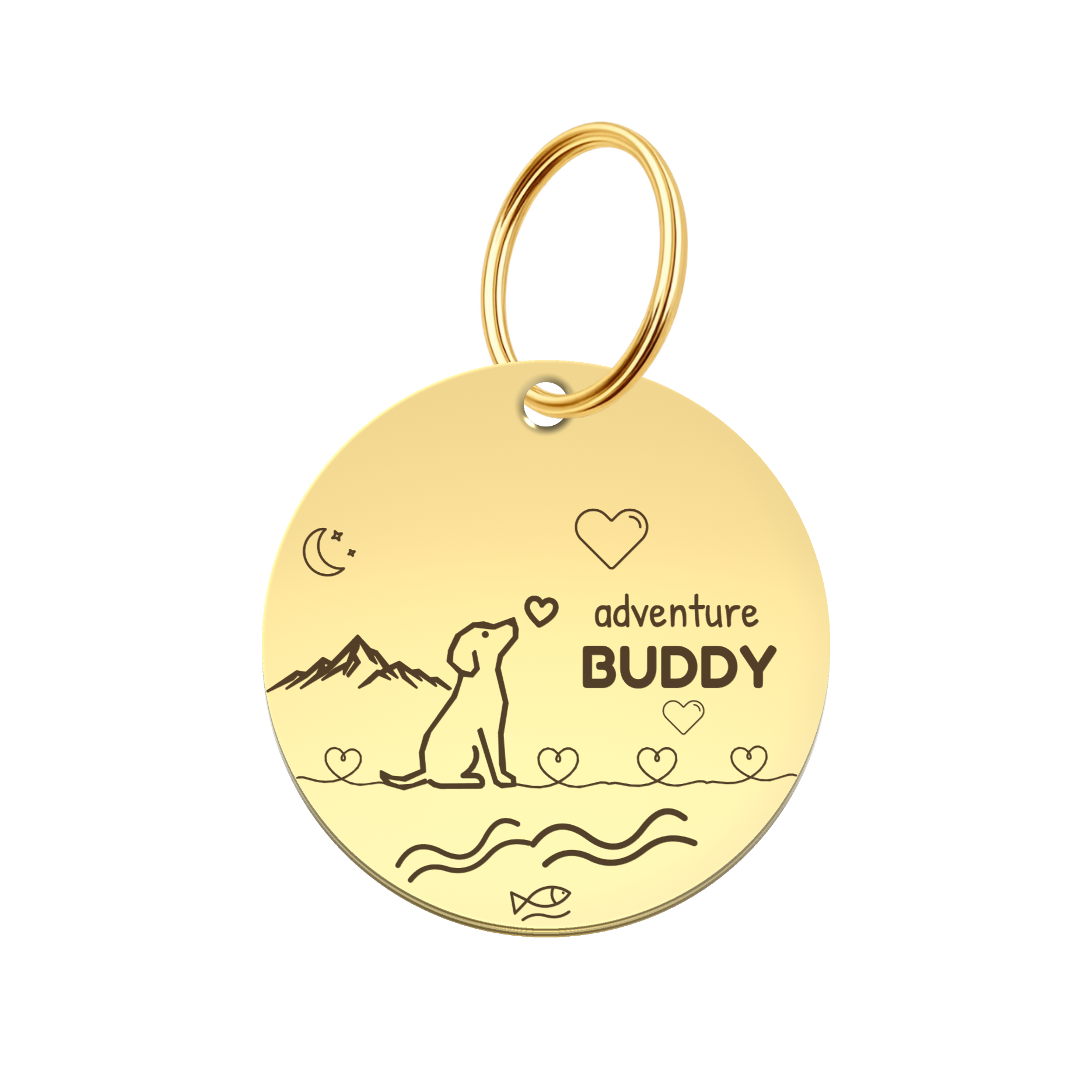 Adventure-Inspired Custom Pet ID Tag – Design Your Own