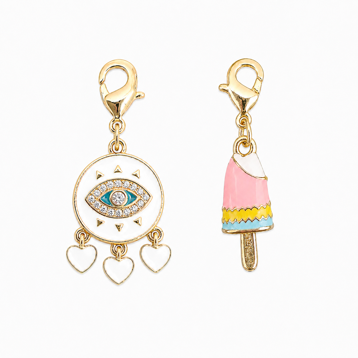 Evil Eye & Ice Pop Charm Set