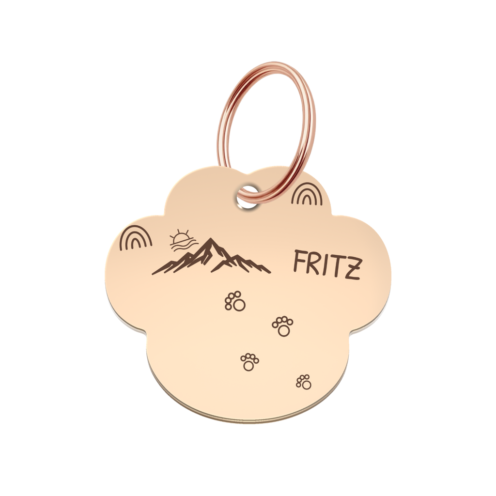 Mountain Trail Pet Tag Template