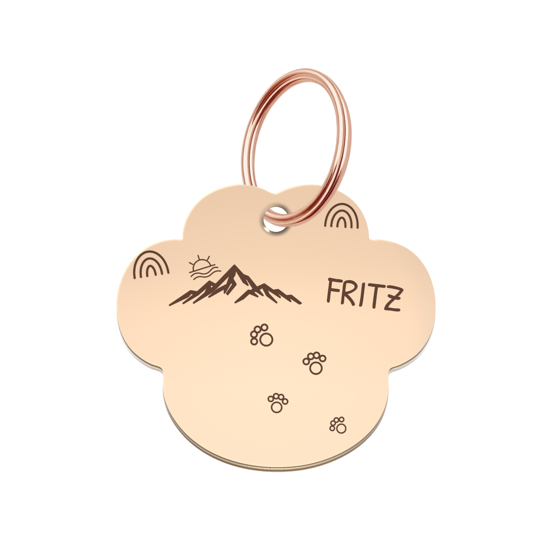 Mountain Trail Pet Tag Template