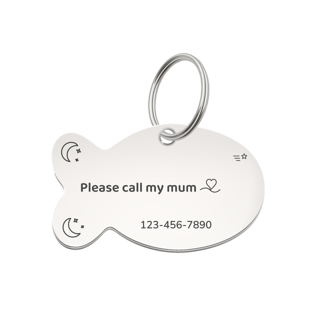 Sweet Moon Pet Tag Template
