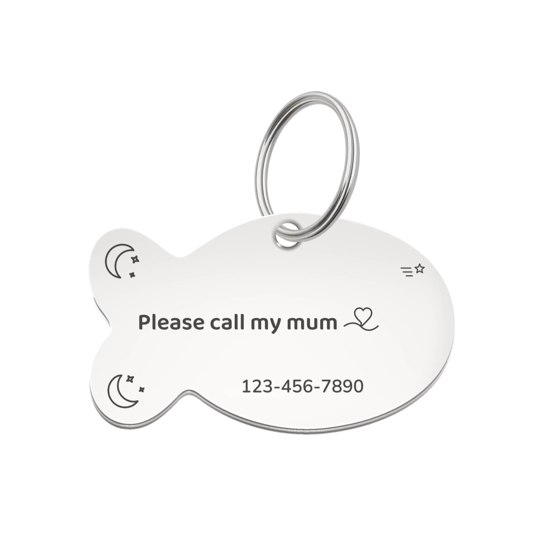 Sweet Moon Pet Tag Template