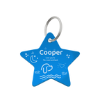 To the Moon Custom Star Pet ID Tag