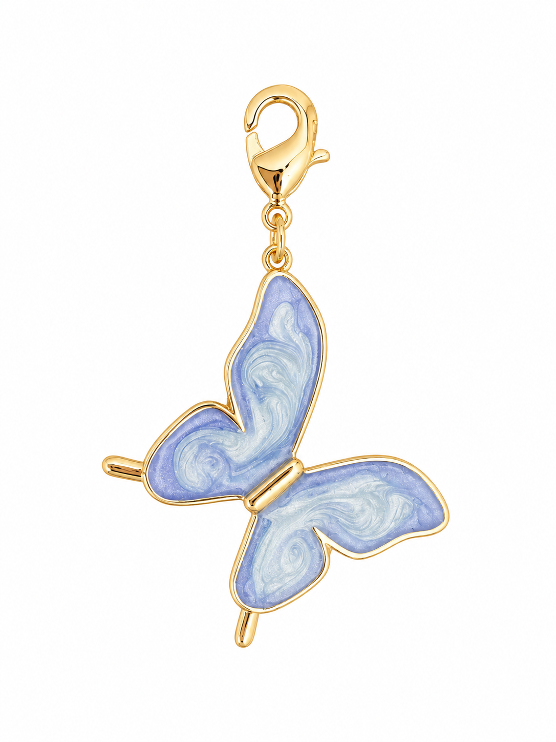 Blue Butterfly Enamel Pet Collar Charm