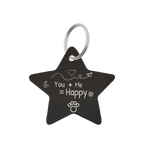 Black Star Personalized Pet ID Tag