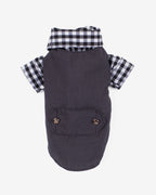 Black & White Gingham Vest Shirt Dog & Cat Outfit