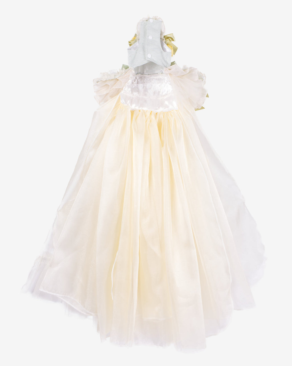 Layered Tulle Bow Dog & Cat Party Dress – Detachable 2-Piece Set, Floral Accents, 3 Colors