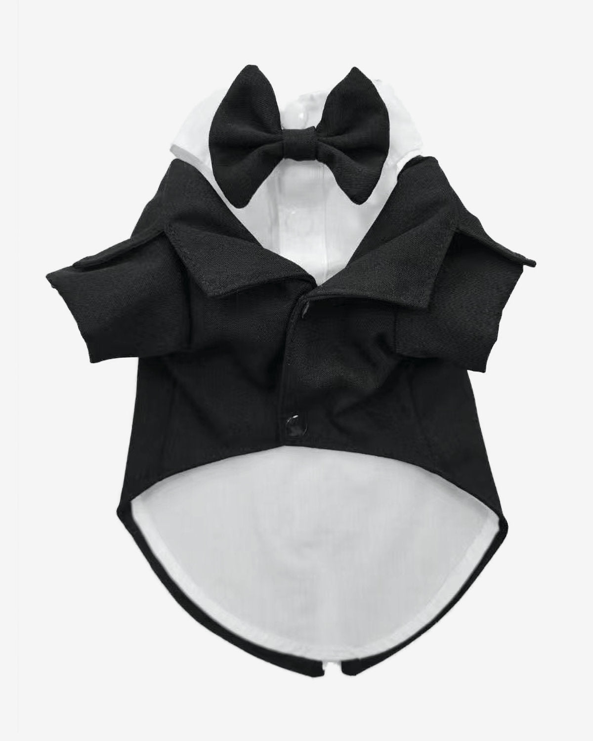 Black & White Bow Tie Dog & Cat Tuxedo Outfit – Wedding & Birthday Style