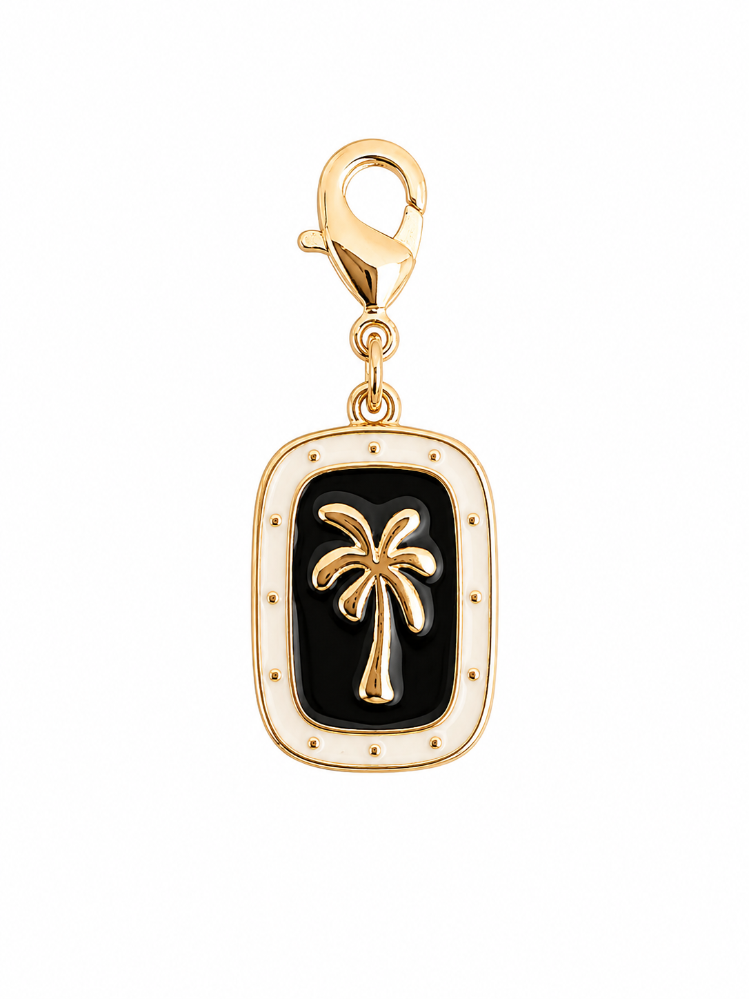 Black Palm Tree Pet Collar Charm