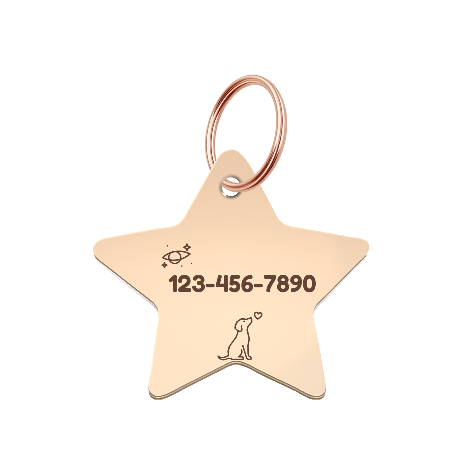 Mountain Star Custom Pet ID Tag