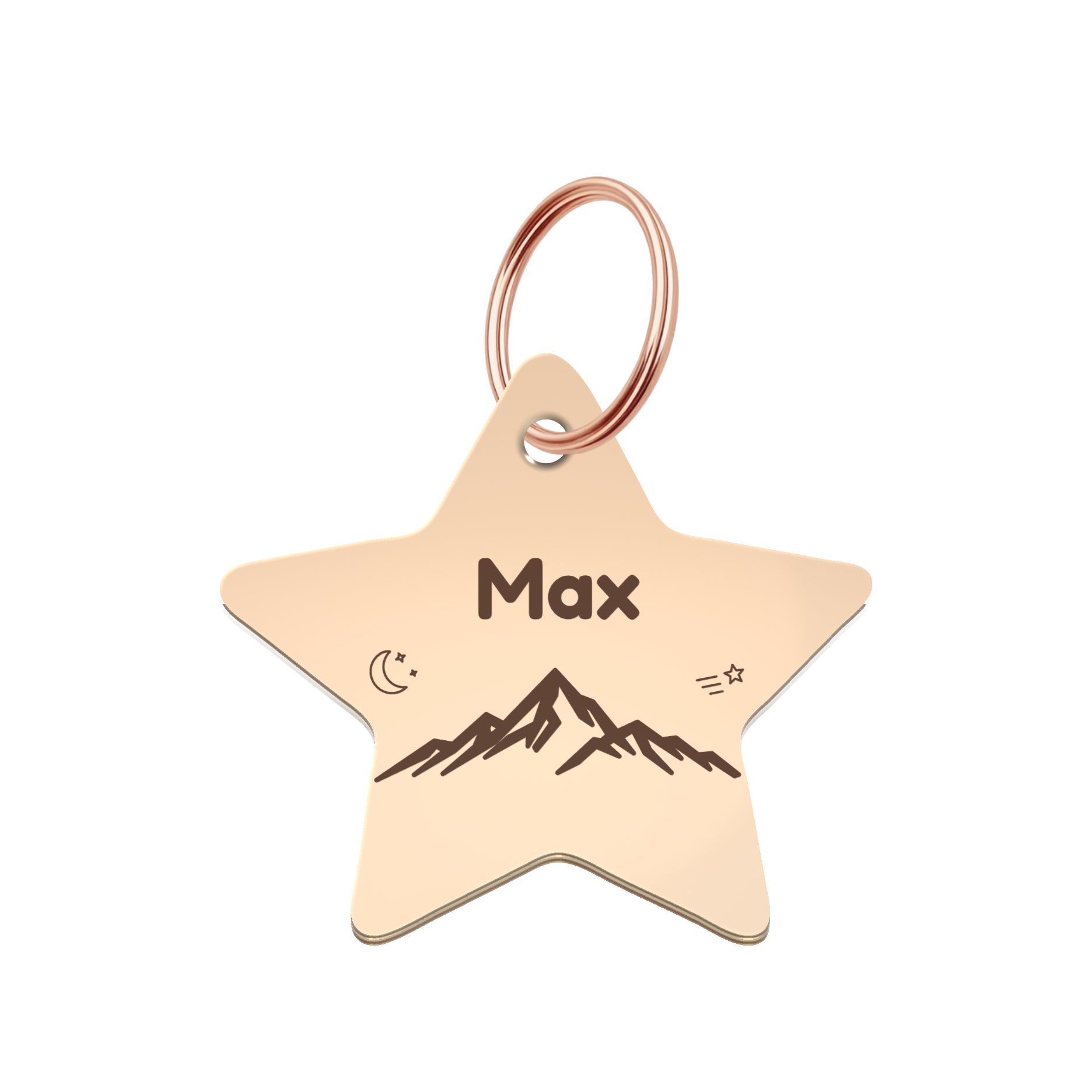 Mountain Star Custom Pet ID Tag