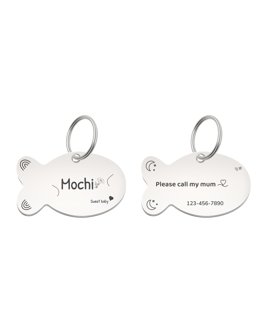 Sweet Moon Pet Tag Template