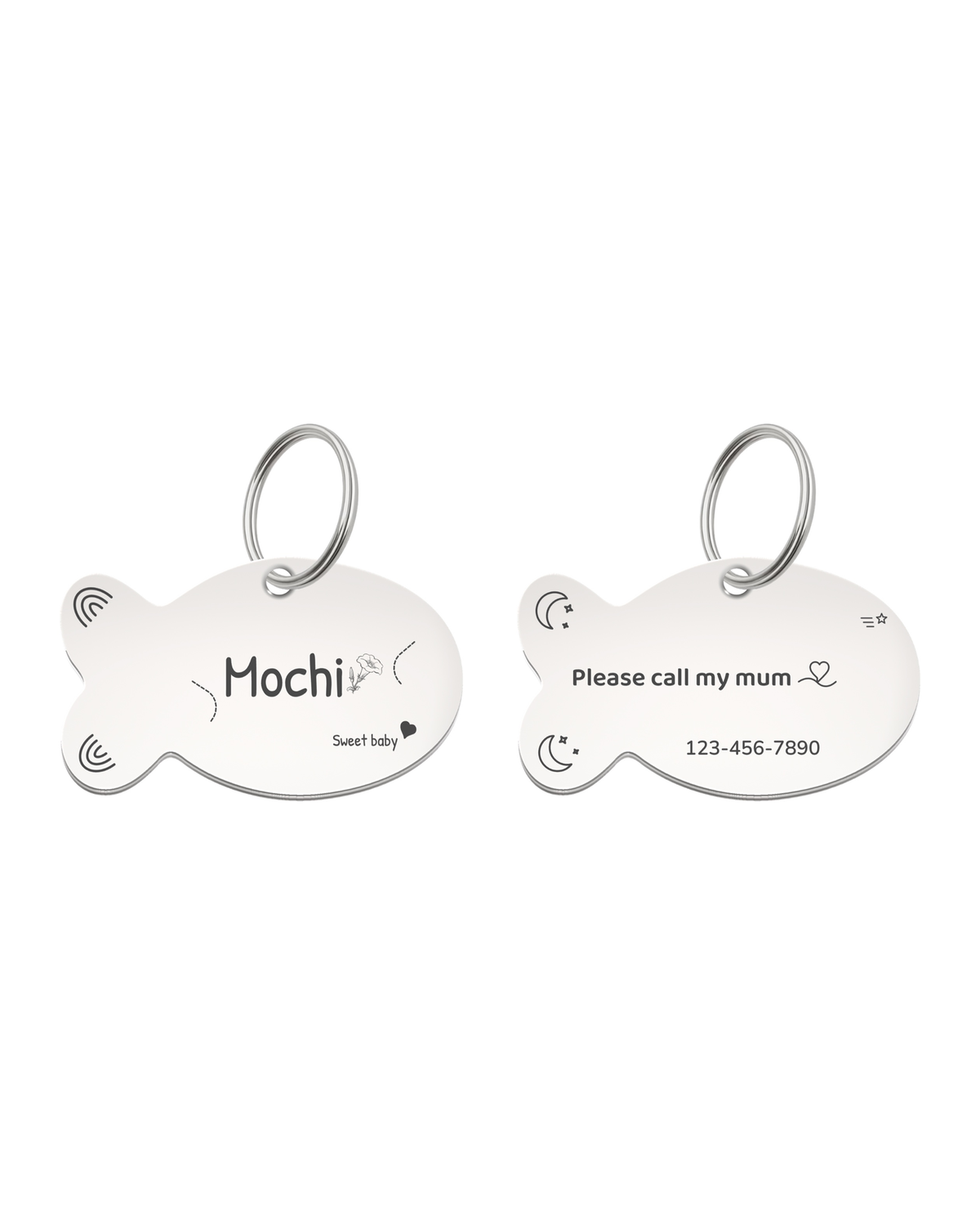 Sweet Moon Pet Tag Template