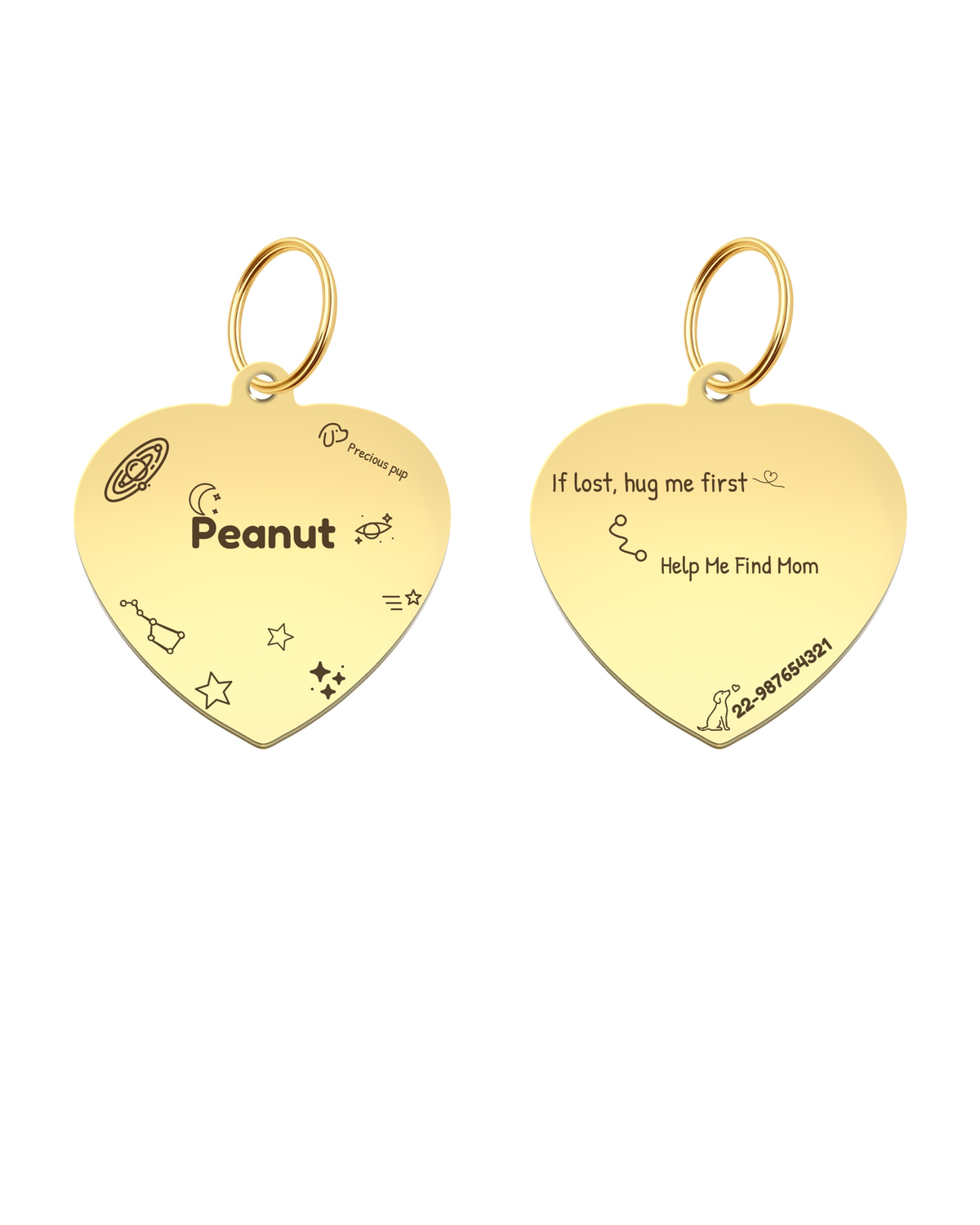 Precious Pup Galaxy Pet Tag Template