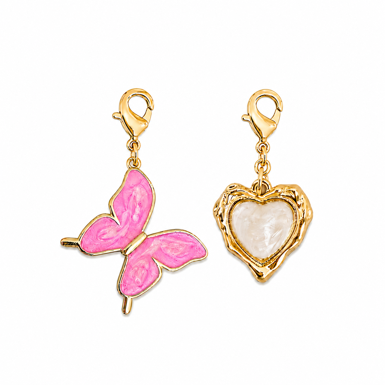 Butterfly & Heart Charm Set