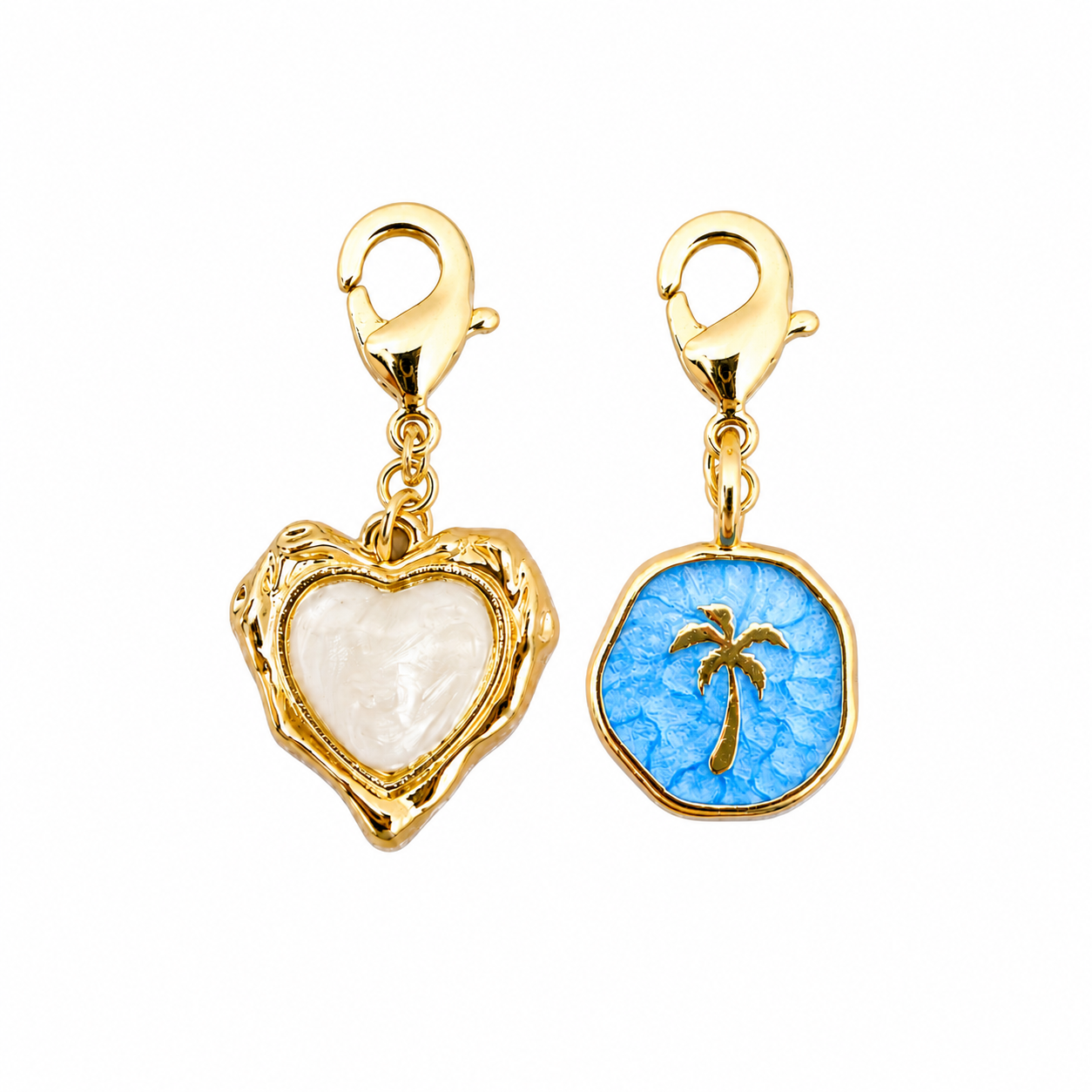 Heart & Palm Charm Set