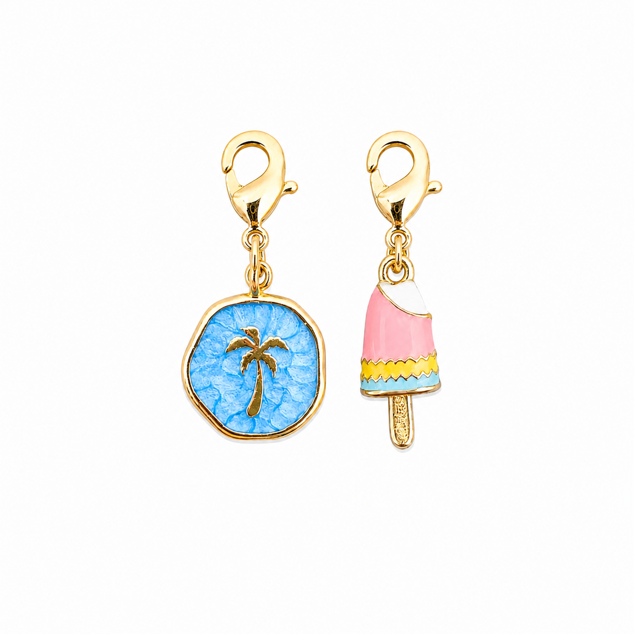 Palm & Ice Cream Charm Set