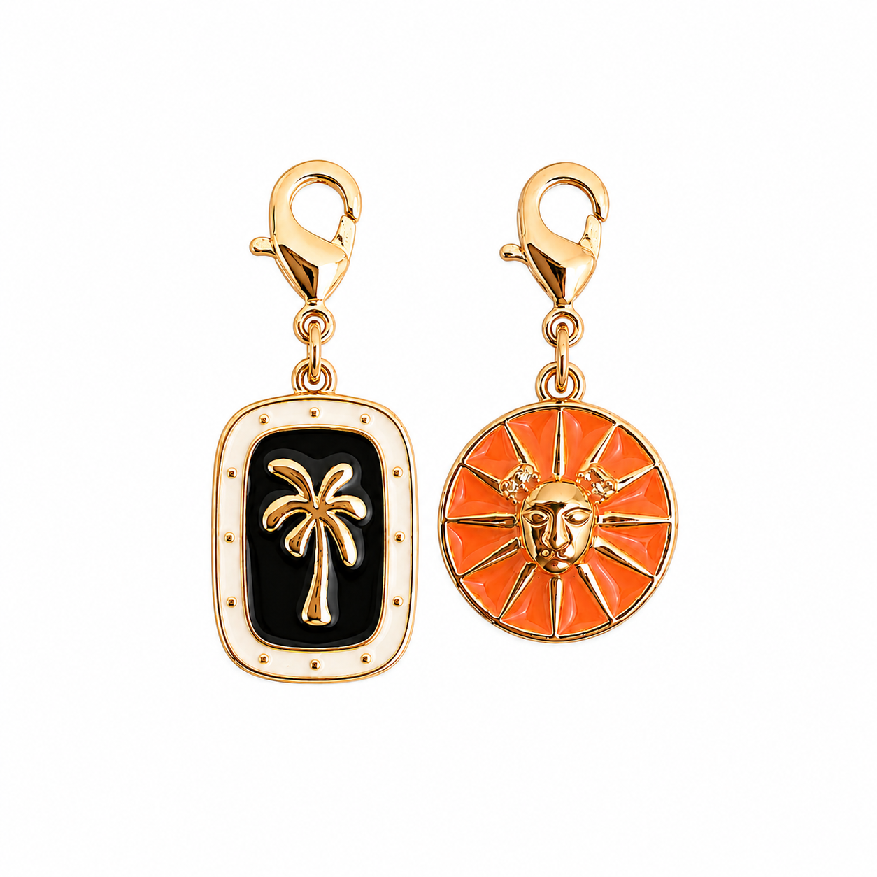 Palm & Sun Charm Set