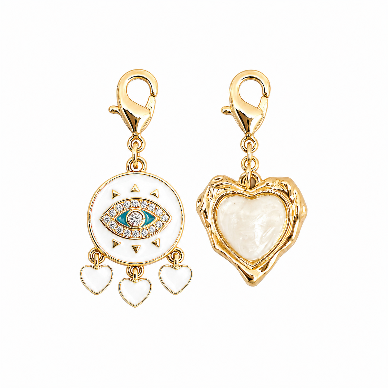 Eye & Heart Charm Set