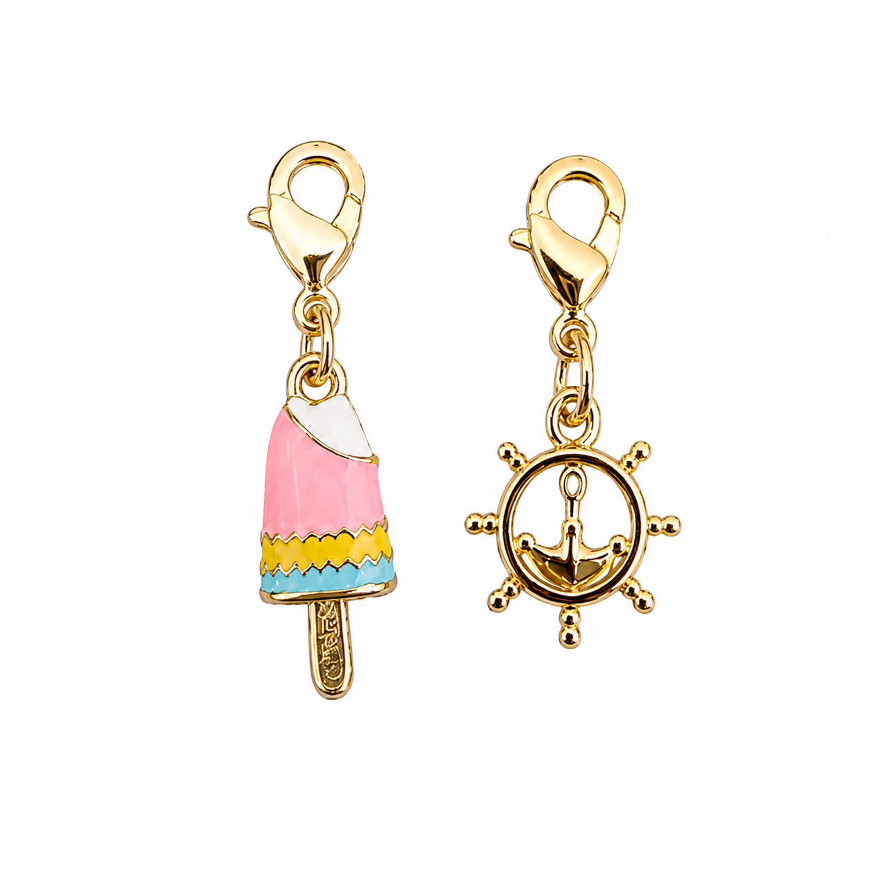 Nautical Ice Pop Pet Collar Charm Set